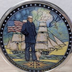 Lone Sailor Stained Glass Ornament